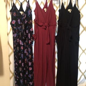 Set of 3 EUC Moulinette Soeurs Willa-Tie jumpsuits